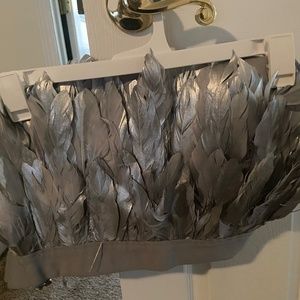 Silver metallic crop top